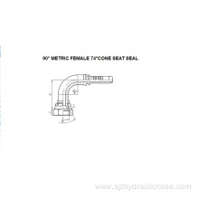 90° Metric Female 74° Cone Seal 20791